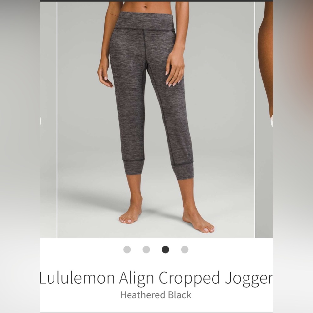 Lululemon Align Cropped Jogger heathered black